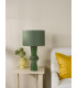 Lagle Table Lamp Green Ceramic and Antique Brass With Shade-3