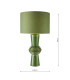 Lagle Table Lamp Green Ceramic and Antique Brass With Shade-4