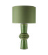 Lagle Table Lamp Green Ceramic and Antique Brass With Shade-5