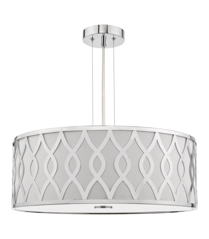 Locryn 4 Light Ceiling Pendant Polished Chrome and Ivory-5