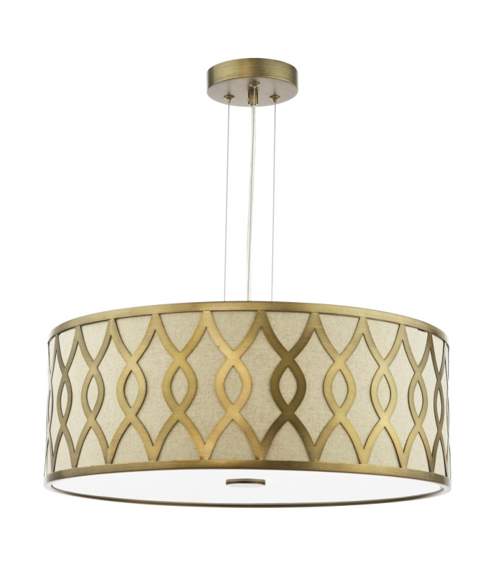 Locryn 4 Light Ceiling Pendant Brushed Bronze and Taupe-5