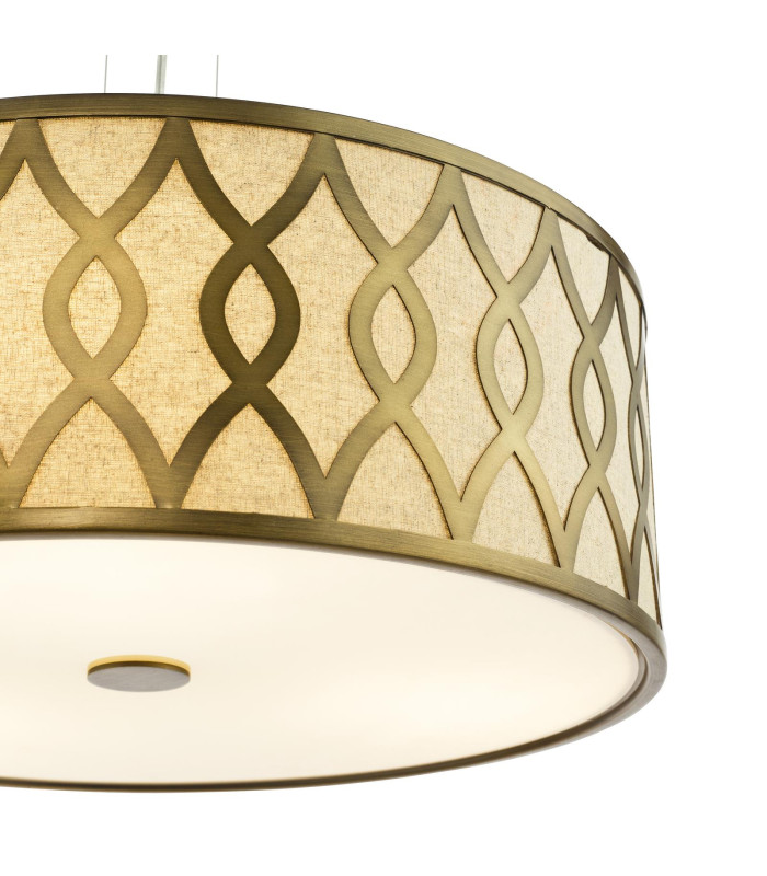 Locryn 4 Light Ceiling Pendant Brushed Bronze and Taupe-6