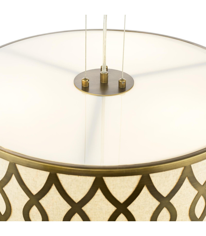 Locryn 4 Light Ceiling Pendant Brushed Bronze and Taupe-7