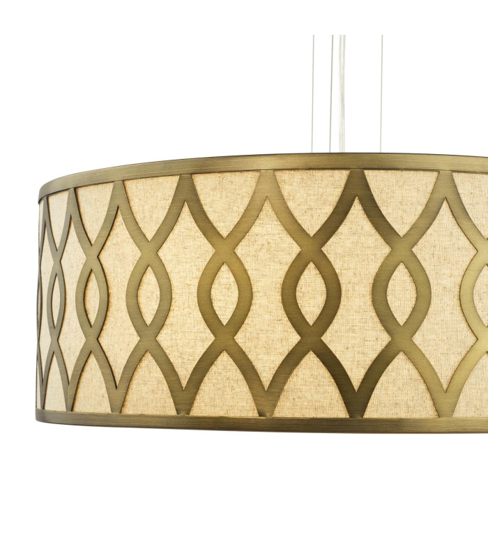 Locryn 4 Light Ceiling Pendant Brushed Bronze and Taupe-8
