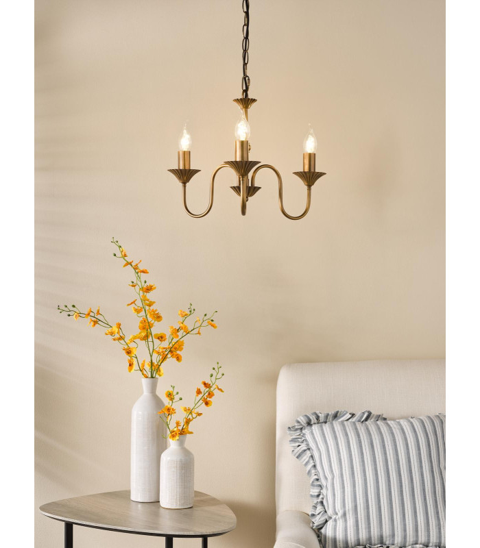 Lydian 3 Light Ceiling Pendant Antique Bronze Fitting Only-2
