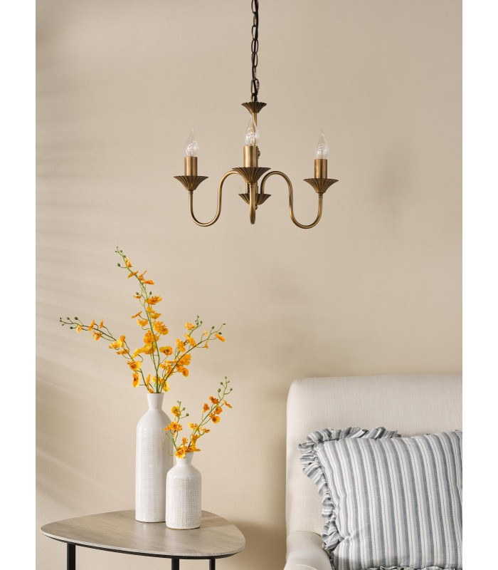 Lydian 3 Light Ceiling Pendant Antique Bronze Fitting Only-3