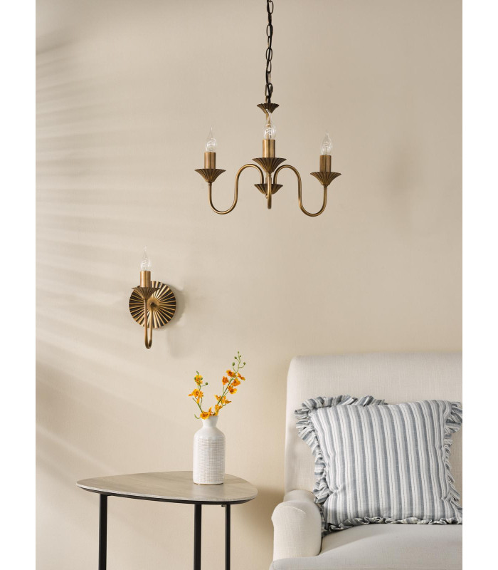 Lydian 3 Light Ceiling Pendant Antique Bronze Fitting Only-5