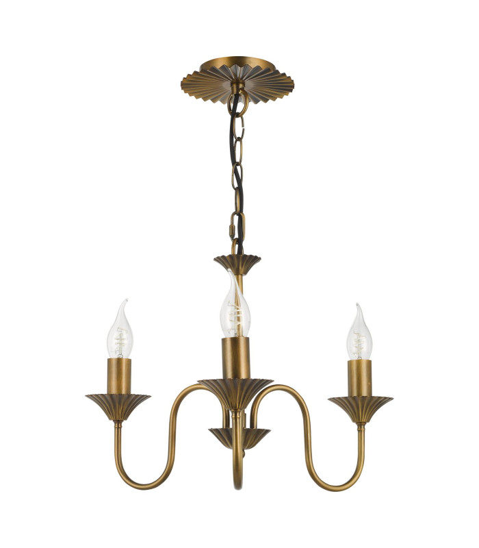 Lydian 3 Light Ceiling Pendant Antique Bronze Fitting Only-7