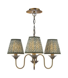 Lydian 3 Light Ceiling Pendant Antique Bronze With Shade-1