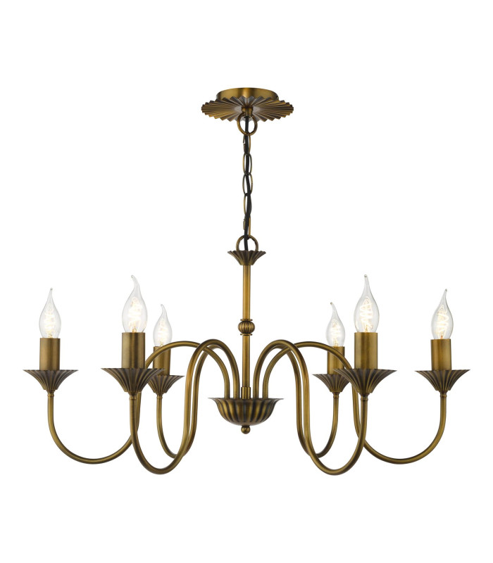 Lydian 6 Light Ceiling Pendant Antique Bronze Fitting Only-1