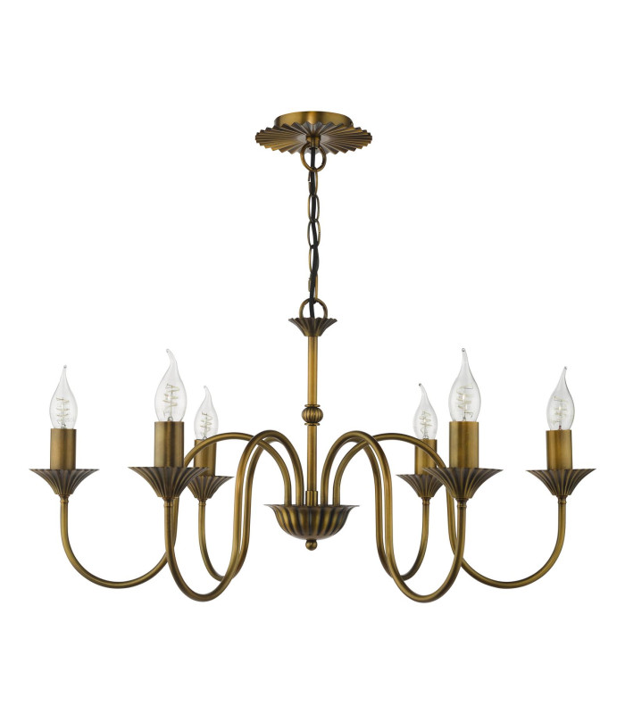 Lydian 6 Light Ceiling Pendant Antique Bronze Fitting Only-7
