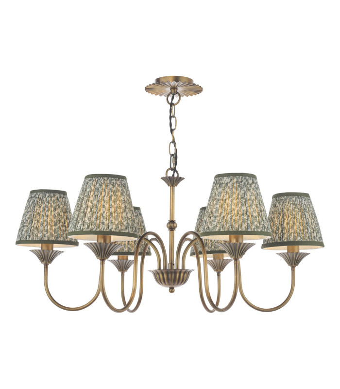 Lydian 6 Light Ceiling Pendant Antique Bronze With Shade-1