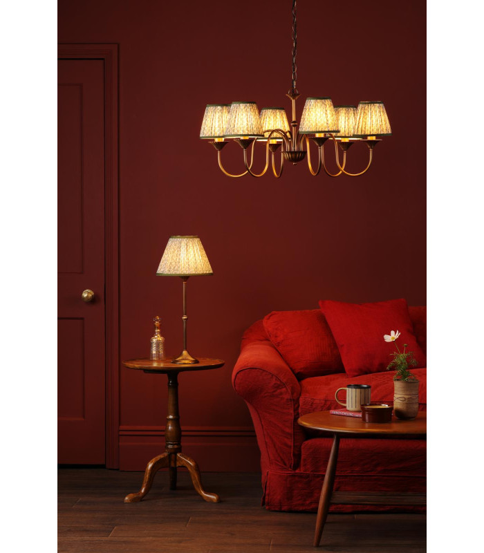 Lydian 6 Light Ceiling Pendant Antique Bronze With Shade-2