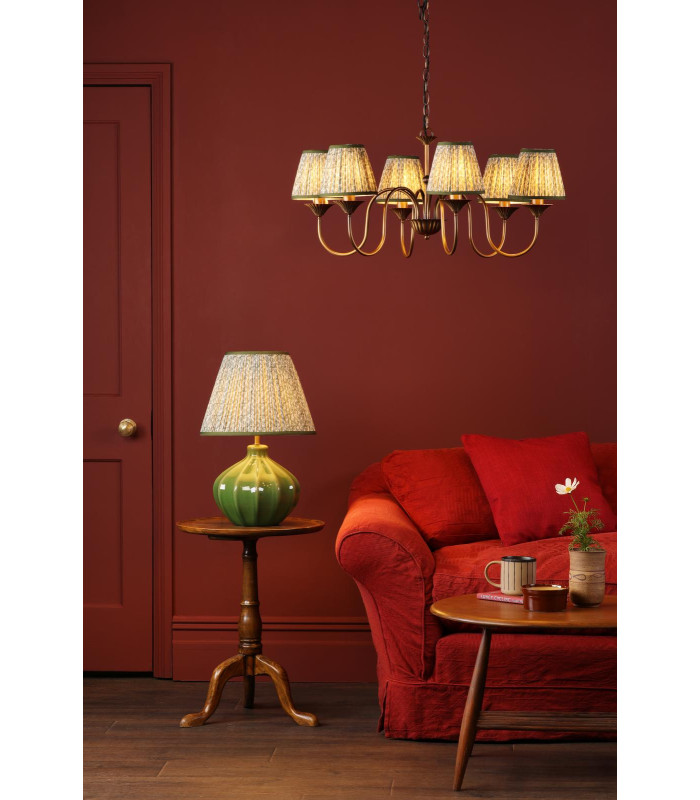 Lydian 6 Light Ceiling Pendant Antique Bronze With Shade-4