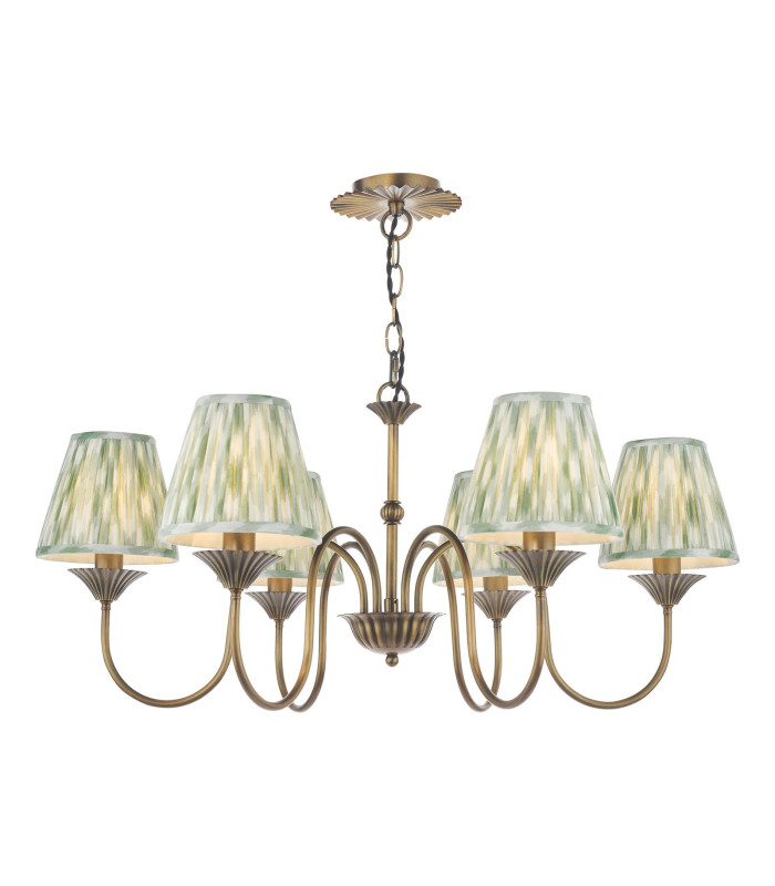 Lydian 6 Light Ceiling Pendant Antique Bronze With Shade-1