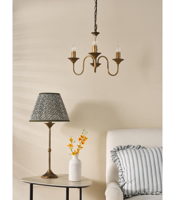 Lydian Table Lamp Antique Bronze With Shade-5