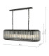 Naeva 5 Light Ceiling Pendant Matt Black and Crystal-4