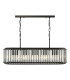 Naeva 5 Light Ceiling Pendant Matt Black and Crystal-8