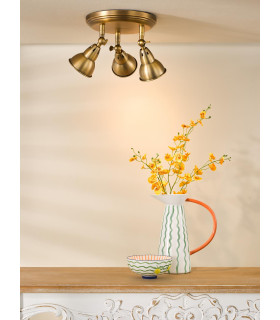 Nathaniel 3 Light Plate Spotlight Aged Brass-2