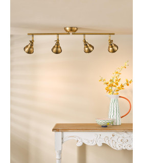 Nathaniel 4 Light Bar Spotlight Aged Brass-2
