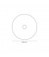 400mm Frosted Acrylic Diffuser with Satin Nickel Centre Detail - 3