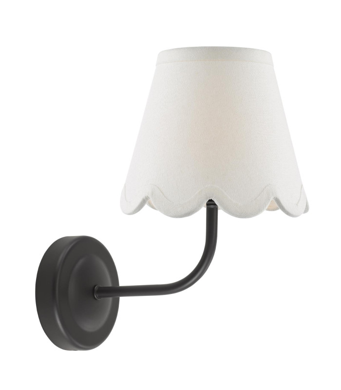 Navarro Rechargeable Wall Light Matt Black With Shade LED