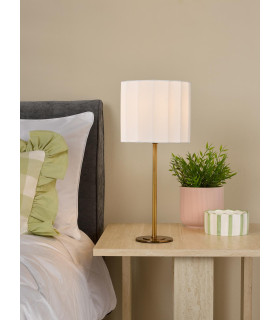 Noura Table Lamp Antique Bronze and Ivory With Shade-2
