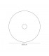 500mm Frosted Acrylic Diffuser with Satin Nickel Centre Detail - 3