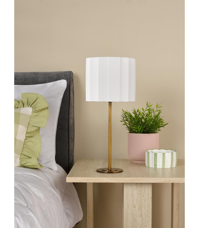 Noura Table Lamp Antique Bronze and Ivory With Shade-3