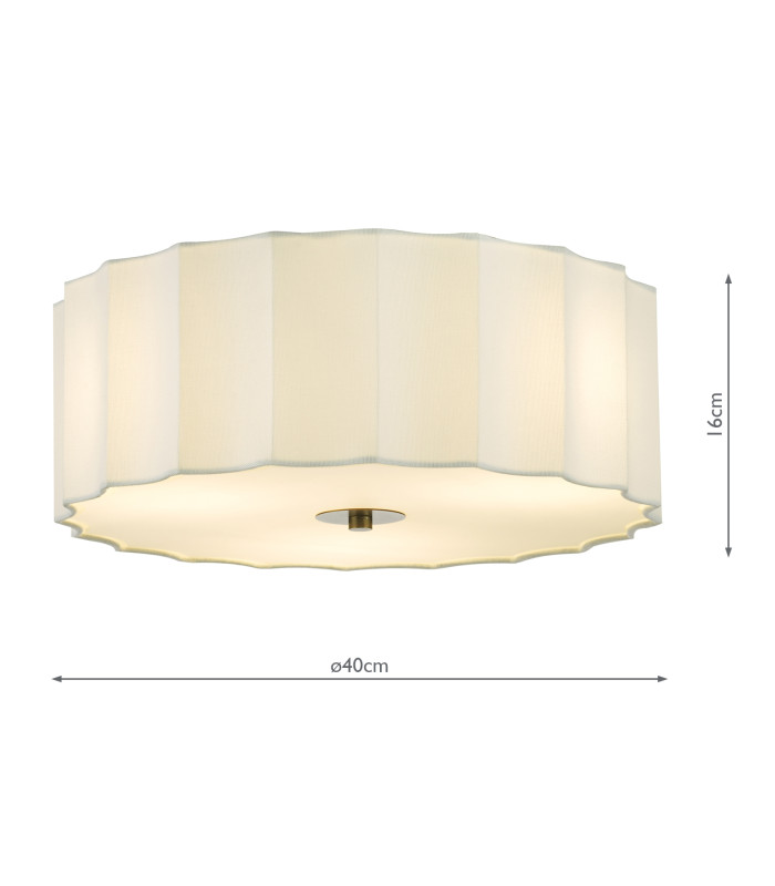 Noura 3 Light Flush Ivory and White-6