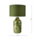 Nuria Table Lamp Green Art Glass and Polished Chrome With Shade-4