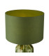 Nuria Table Lamp Green Art Glass and Polished Chrome With Shade-6
