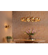 Ophira Wall Light Antique Gold and Amber Ribbed Glass-4