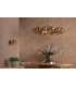 Ophira Wall Light Antique Gold and Amber Ribbed Glass-5