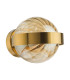 Ophira Wall Light Antique Gold and Amber Ribbed Glass-7