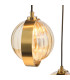 Ophira 3 Light Cluster Ceiling Pendant Antique Gold and Amber Ribbed Glass-9
