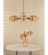 Ophira 8 Light Ceiling Pendant Antique Gold and Amber Ribbed Glass-5
