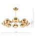 Ophira 8 Light Ceiling Pendant Antique Gold and Amber Ribbed Glass-6