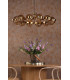 Ophira Ceiling Pendant Antique Gold and Amber Ribbed Glass-3