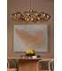 Ophira Ceiling Pendant Antique Gold and Amber Ribbed Glass-5