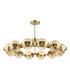 Ophira Ceiling Pendant Antique Gold and Amber Ribbed Glass-7