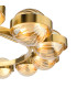 Ophira Ceiling Pendant Antique Gold and Amber Ribbed Glass-8