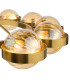 Ophira Ceiling Pendant Antique Gold and Amber Ribbed Glass-10