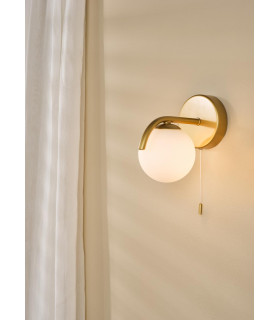 Orlena Wall Light Satin Gold and Opal Glass-2