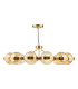 Ophira Ceiling Pendant Antique Gold and Amber Ribbed Glass-11