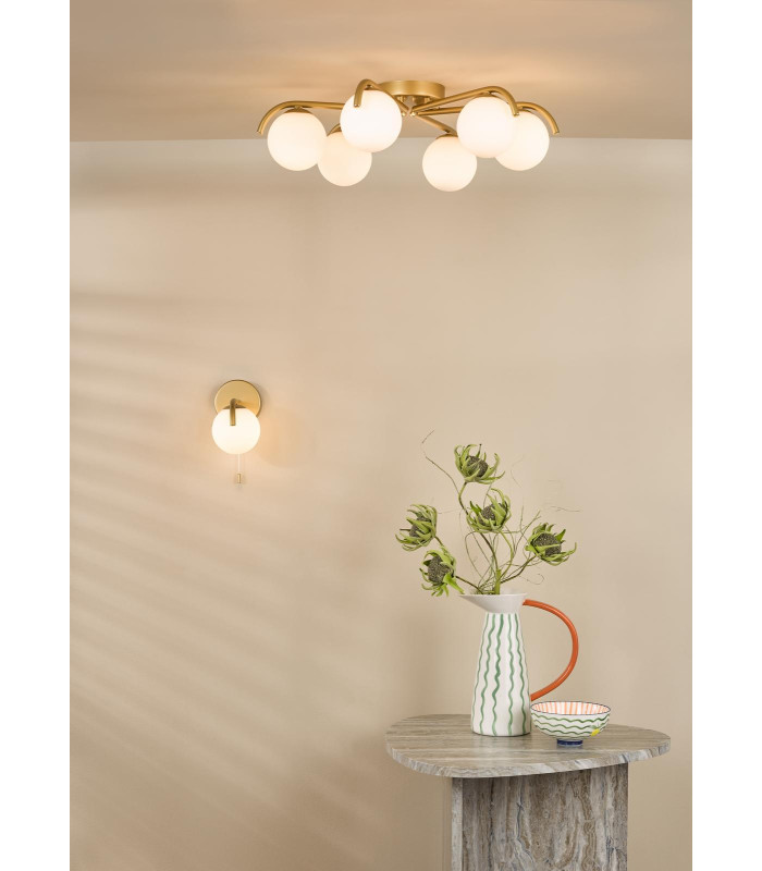 Orlena Wall Light Satin Gold and Opal Glass-4
