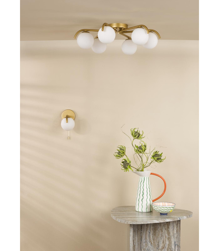Orlena Wall Light Satin Gold and Opal Glass-5