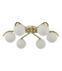 Orlena 6 Light Flush Satin Gold and Opal Glass-7