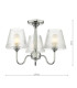 Rimaz 3 Light Bathroom Semi Flush Ceiling Polished Chrome and Ribbed Glass IP44-6