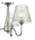 Rimaz 3 Light Bathroom Semi Flush Ceiling Polished Chrome and Ribbed Glass IP44-8